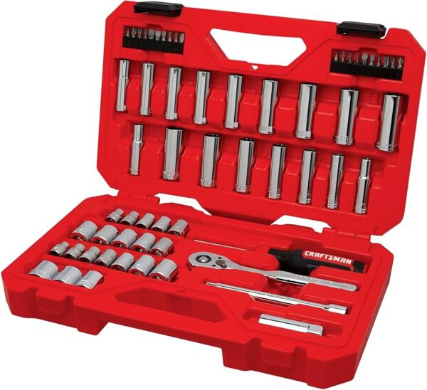 Mechanics Tool Set, 3/8 Inch Drive, 61 Piece