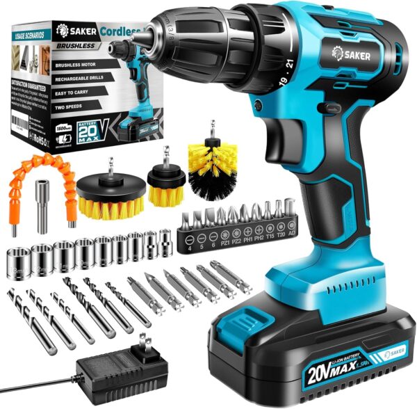 Brushless Cordless Drill Tool Set